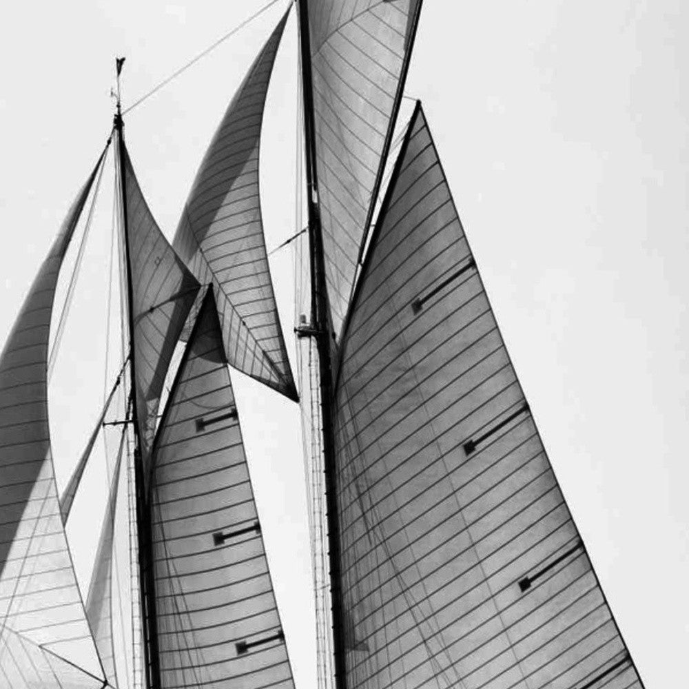 HomeRoots 25" Sailboat in Action Giclee Wrap Canvas Wall Art