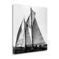 HomeRoots 25" Sailboat in Action Giclee Wrap Canvas Wall Art