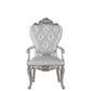 HomeRoots 25" Silver And Pearl Fabric Tufted Side Chair in Set of Two