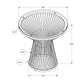 HomeRoots 25" Stainless Steel Accent Table With Tempered Glass Top