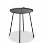 HomeRoots 25" Stainless Steel Round End Table in Gray Finish