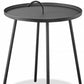 HomeRoots 25" Stainless Steel Round End Table in Gray Finish