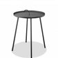 HomeRoots 25" Stainless Steel Round End Table in Gray Finish