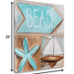 HomeRoots 25" Starfish Sailboat and Beach Sign Giclee Wrap Canvas Wall Art