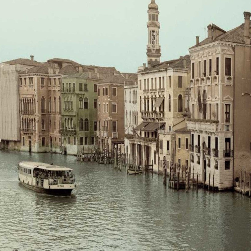 HomeRoots 25" Venetian Grand Canals with GondolaGiclee Wrap Canvas Wall Art.