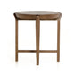 HomeRoots 25" Walnut Wood and Veneer Side Table