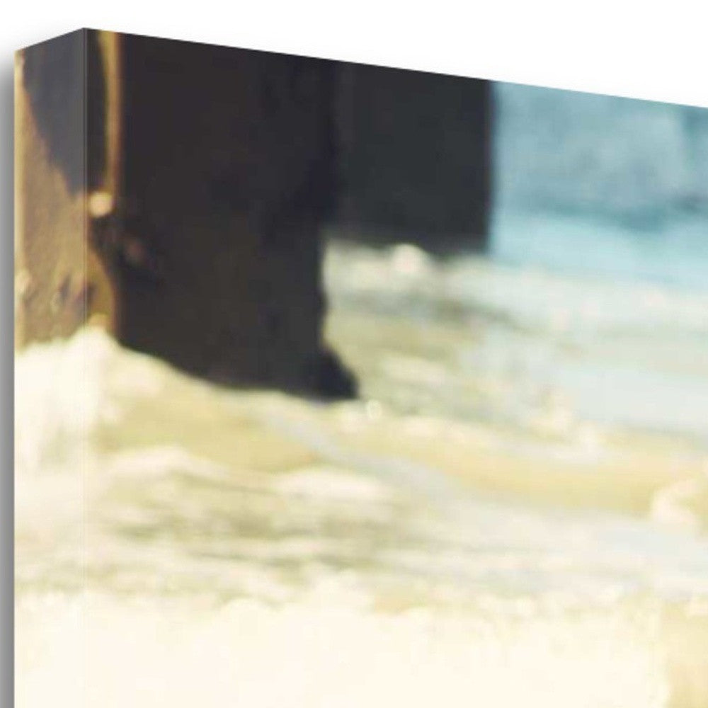 HomeRoots 25" Willet Walking Towards the Beach Giclee Wrap Canvas Wall Art