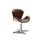 HomeRoots 25" x 24" x 33" Leather Accent Chair in Retro Brown Finish