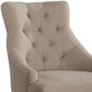 HomeRoots 25' x 27' x 41' 2-Piece Cream Fabric And Walnut Counter Height Chair