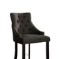 HomeRoots 25' x 27' x 41' 2-Piece Gray Fabric And Walnut Counter Height Chair