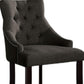 HomeRoots 25' x 27' x 41' 2-Piece Gray Fabric And Walnut Counter Height Chair