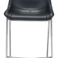 HomeRoots 26" Black And Silver Steel Low Back Counter Height Bar Chairs in Set of Two