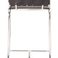 HomeRoots 26" Black And Silver Steel Low Back Counter Height Bar Chairs in Set of Two