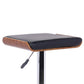 HomeRoots 26" Black Faux Leather Chrome Finished Bar Stool