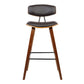 HomeRoots 26" Brown Faux Leather Mid Century Modern Bar Stool