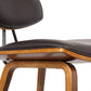 HomeRoots 26" Brown Faux Leather Mid Century Modern Bar Stool