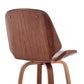 HomeRoots 26" Brown Faux Leather Swivel Seat Wooden Bar Stool