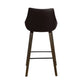 HomeRoots 26" Brown Tufted Velvet Upholstered Bar Stool
