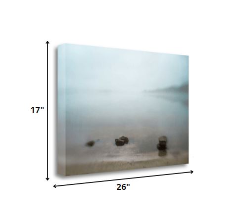 HomeRoots 26" Calming Water's Edge Giclee Wrap Canvas Wall Art