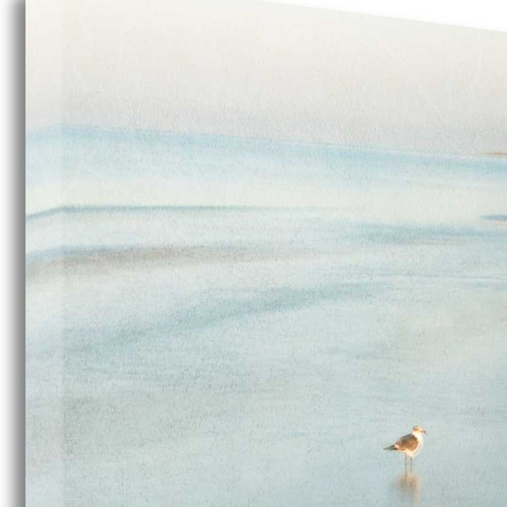 HomeRoots 26" Coastal Two Seagulls on the Beach Giclee Wrap Canvas Wall Art