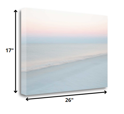 HomeRoots 26" Cotton Candy Beach Sky 2 Giclee Wrap Canvas Wall Art