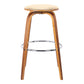 HomeRoots 26" Cream Faux Leather Backless Modern Swivel Bar Stool