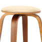 HomeRoots 26" Cream Faux Leather Backless Modern Swivel Bar Stool