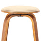 HomeRoots 26" Cream Faux Leather Backless Modern Swivel Bar Stool