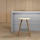 HomeRoots 26" Cream Faux Leather Backless Wooden Bar Stool