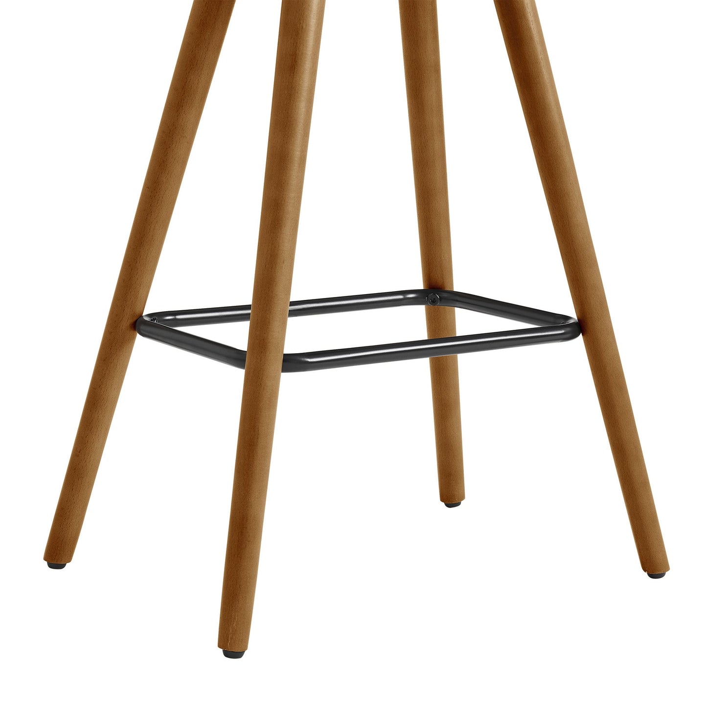 HomeRoots 26" Cream Faux Leather Backless Wooden Bar Stool