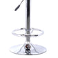 HomeRoots 26" Cream Faux Leather Chrome Finished Bar Stool