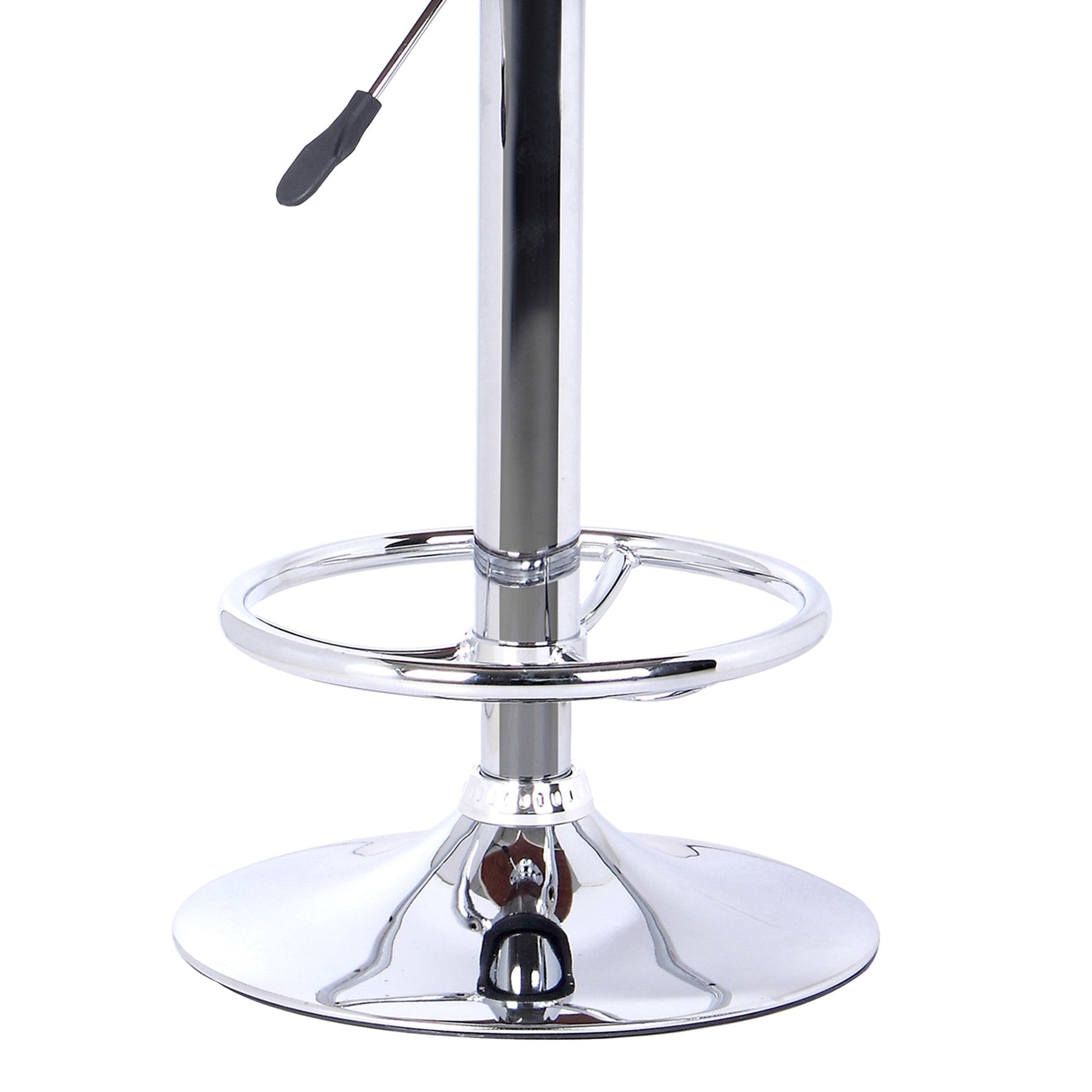 HomeRoots 26" Cream Faux Leather Chrome Finished Bar Stool