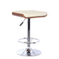 HomeRoots 26" Cream Faux Leather Chrome Finished Bar Stool