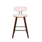 HomeRoots 26" Cream Faux Leather Mid Century Modern Bar Stool