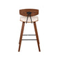 HomeRoots 26" Cream Faux Leather Mid Century Modern Bar Stool
