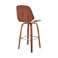 HomeRoots 26" Cream Faux Leather Swivel Seat Wooden Bar Stool
