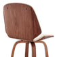 HomeRoots 26" Cream Faux Leather Swivel Seat Wooden Bar Stool
