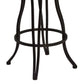 HomeRoots 26" Dark Espresso Scroll Back Metal Swivel Bar Stool