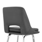 HomeRoots 26" Elegant Faux Leather Counter Stool With Stainless Steel Frame and Grey Finish