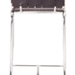 HomeRoots 26" Espresso And Silver Steel Low Back Counter Height Bar Chairs in Set of Two