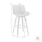 HomeRoots 26" Faux Leather Wooden Base Bar Stool in Brown Finish