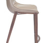 HomeRoots 26" Gray And Brown Steel Low Back Counter Height Bar Chairs in Set of Two