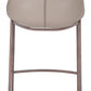 HomeRoots 26" Gray And Brown Steel Low Back Counter Height Bar Chairs in Set of Two