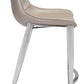 HomeRoots 26" Gray And Silver Steel Low Back Counter Height Bar Chairs in Set of Two
