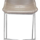 HomeRoots 26" Gray And Silver Steel Low Back Counter Height Bar Chairs in Set of Two