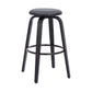 HomeRoots 26" Gray Faux Leather Backless Modern Swivel Bar Stool
