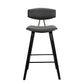 HomeRoots 26" Gray Faux Leather Mid Century Modern Bar Stool