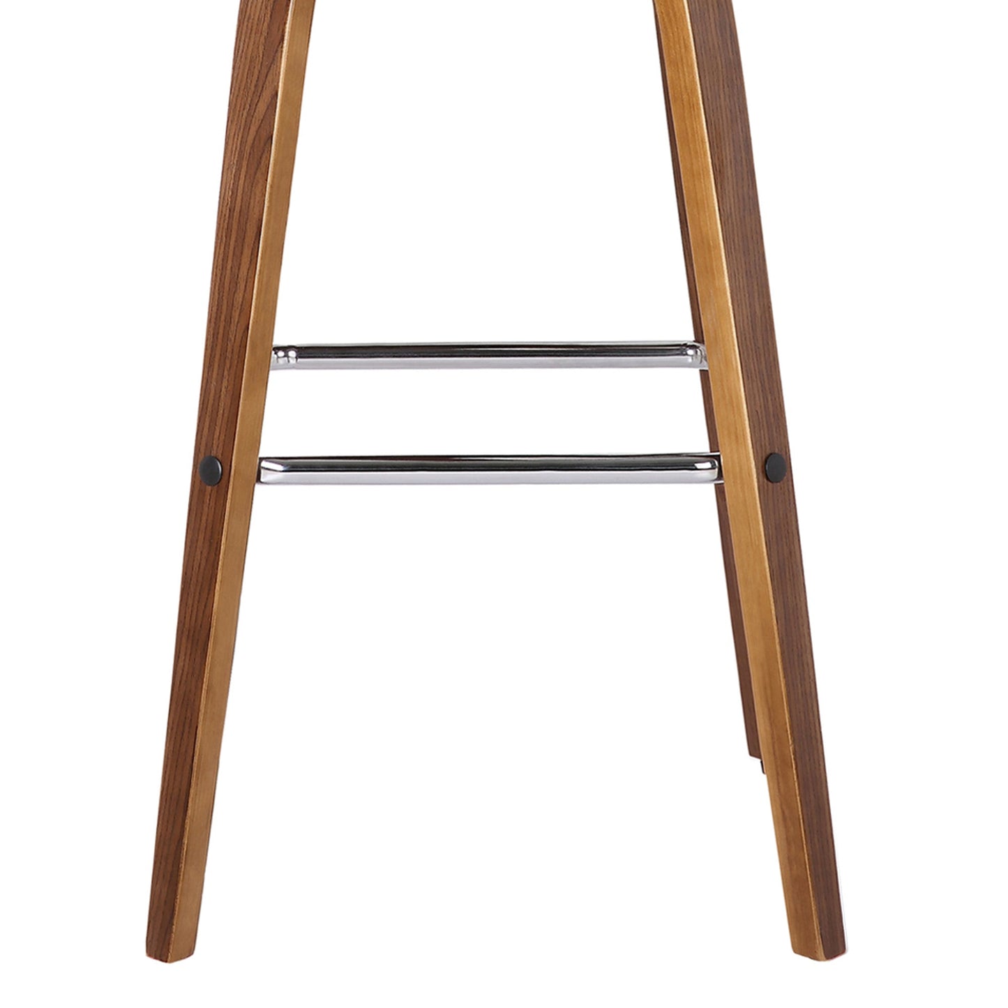 HomeRoots 26" Gray Faux Leather Wooden Swivel Bar Stool