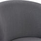HomeRoots 26" Grey Espresso Wood Fabric Swivel Bar Stool