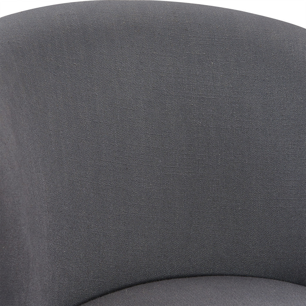 HomeRoots 26" Grey Espresso Wood Fabric Swivel Bar Stool